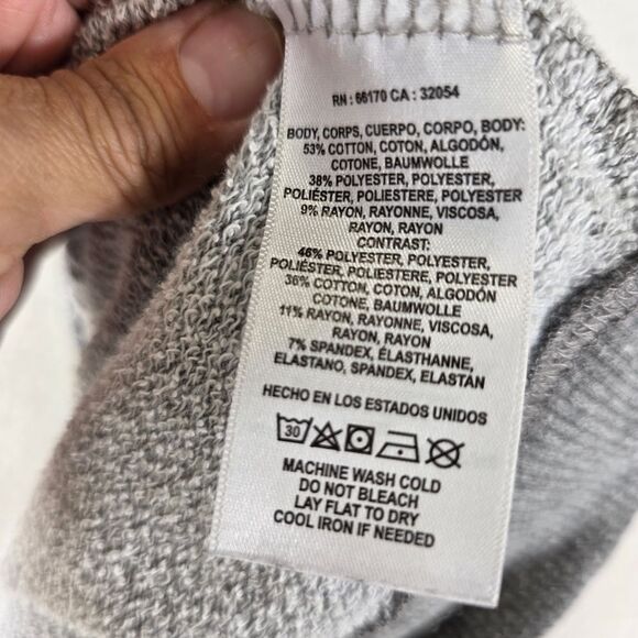 T.la Heather Gray Cropped Crewneck Pullover Short-Sleeved Top Size XXS - Picture 9 of 13